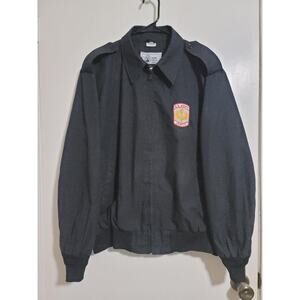 Garrison Collection DLA Windbreaker Black Jacket large NSN: 8405014477200 #B60b